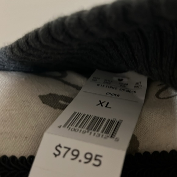 Beautiful NWT stripes zip mock - Picture 4 of 4